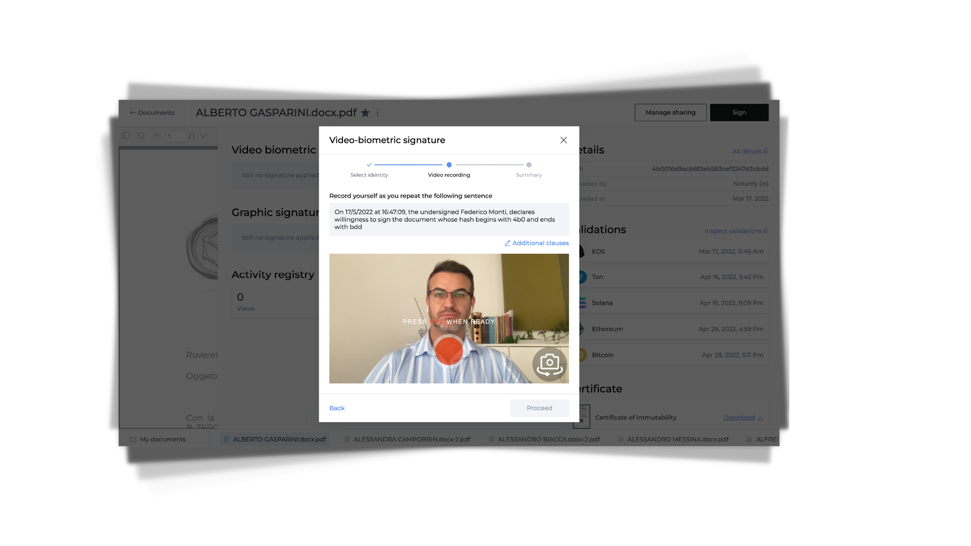 Notarify4 Firma Video-biometrica