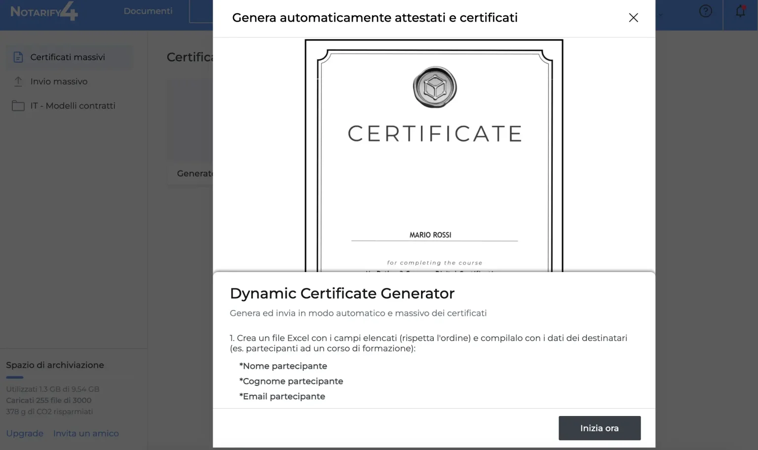 Notarify4 Dynamic Certificate Generator